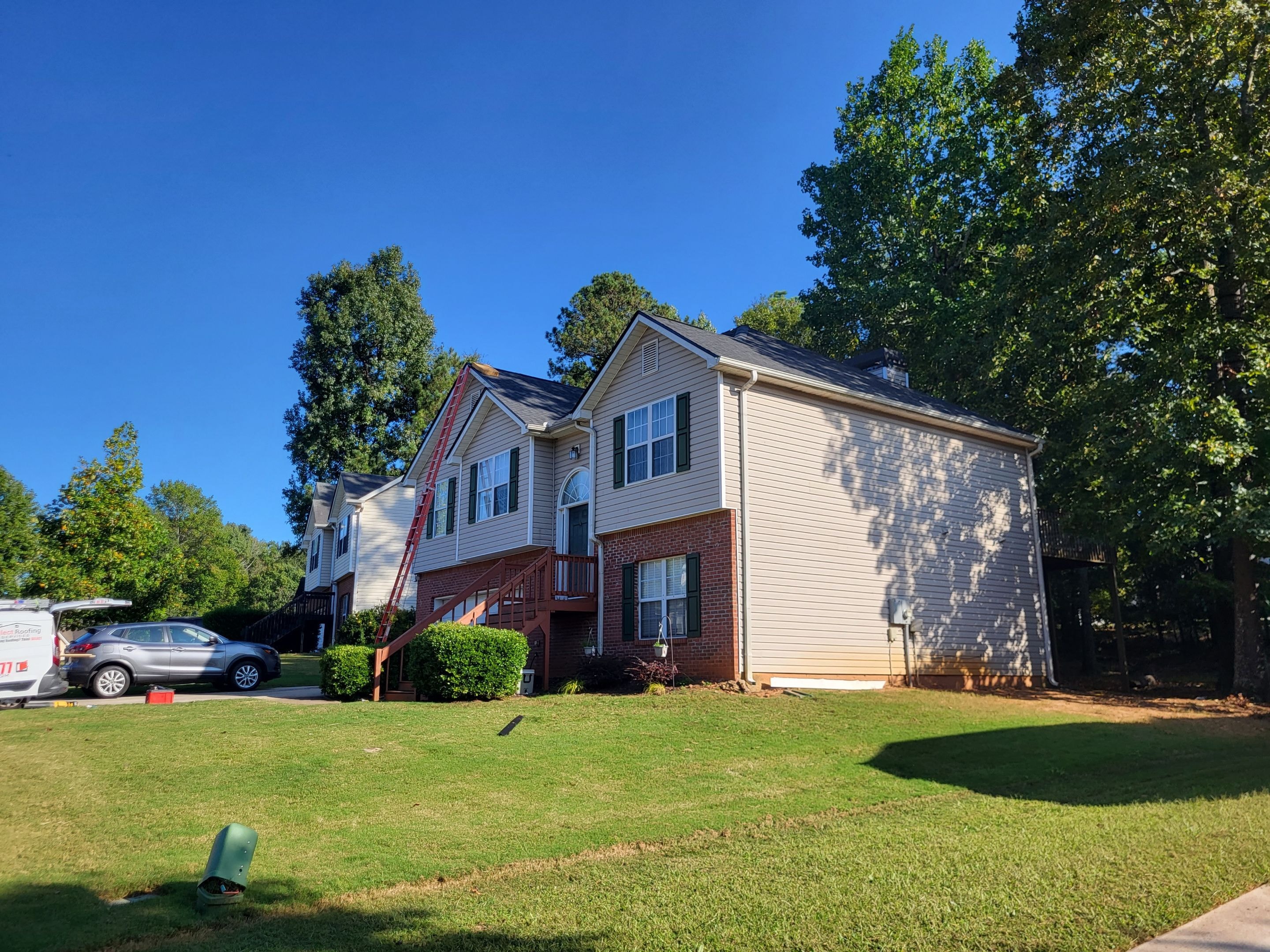 Completed roof replacement in McDonough GA